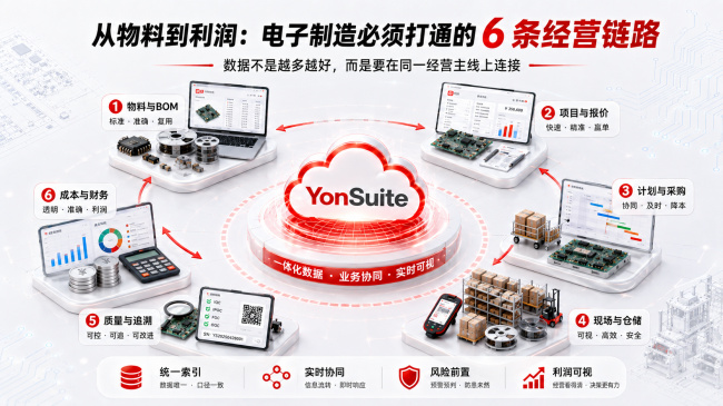 中型电子制造企业ERP选型指南：物料、交付、质量与利润全链路可控